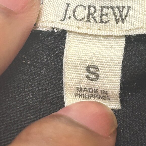 J.Crew Blouse Short Sleeves Soft Ruffle Detailing Button Front‎ Black Women's S - Picture 5 of 8